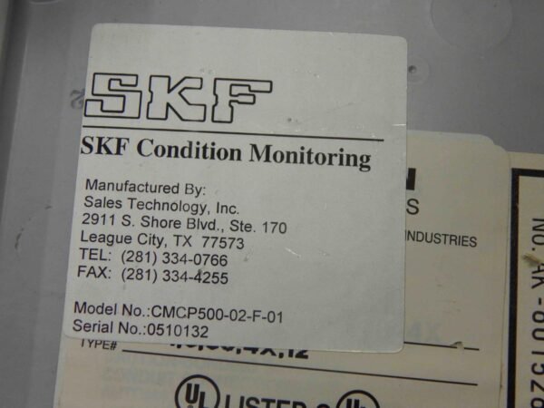 #73 SKF CMCP500-02-F-01 Condition Monitoring Enclosure -Monitor NOT included. - Image 4