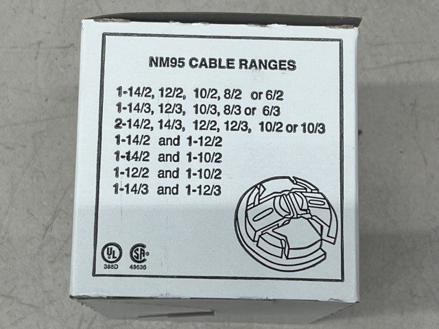 Arlington NM95, 3/4", Plastic, Cable Push-In Button Connector (Box of 50) - Image 9