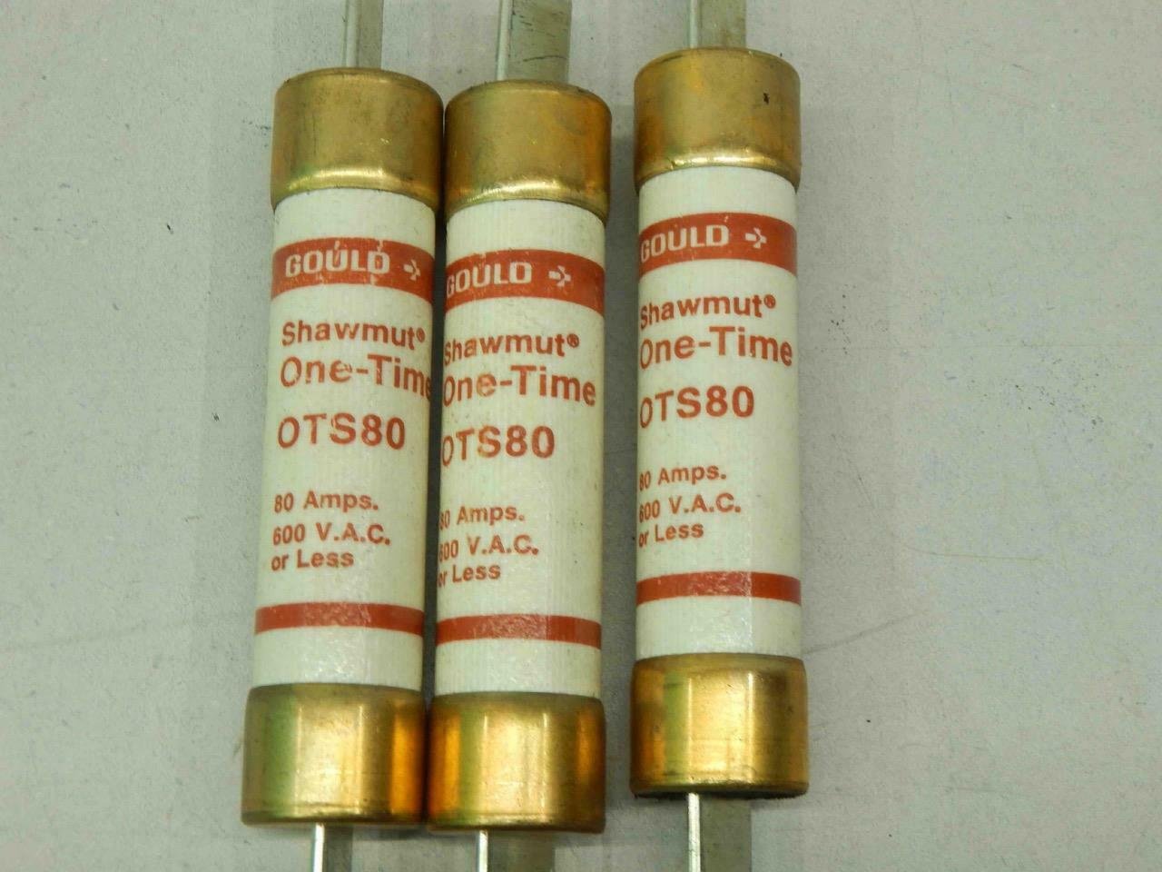Gould Shawmut OTS80 Fuse (Lot of 3) #01436 - Image 3