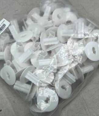 (LOT OF 100) WHITE, DUAL FEED THRU BUSHING, DUAL, RG6, CABLE KNOCKOUT, FTBD-56W