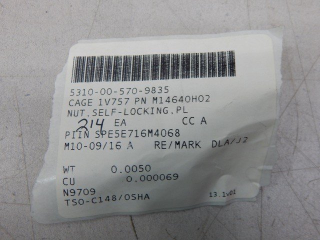 SPS M14640H02, 5310005709835, Self Locking Plate Nut - Image 4