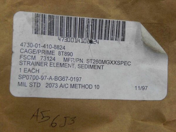 Sediment Strainer Element ST260MGXXSPEC 4730014108824 NEW - Image 3