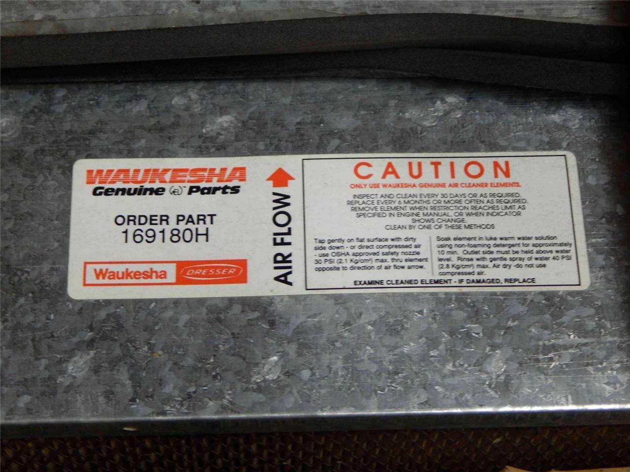 Waukesha Engine Dresser Filter Element 169180h For 1972 Model