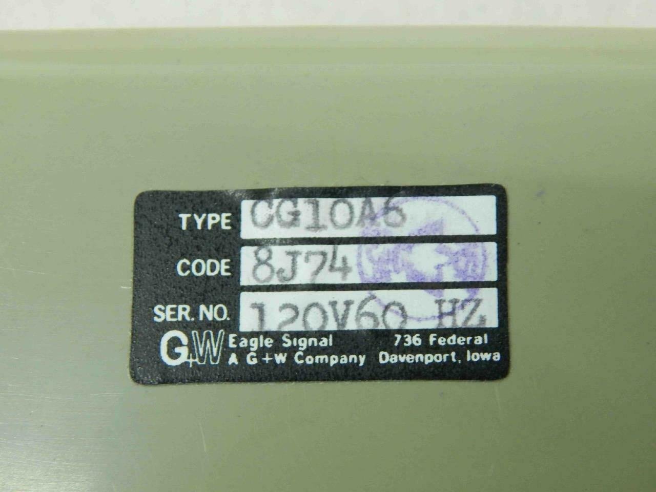 Eagle Signal CG10A6, Time Delay Relay, 1-10 Seconds Sec, 120V - Image 8