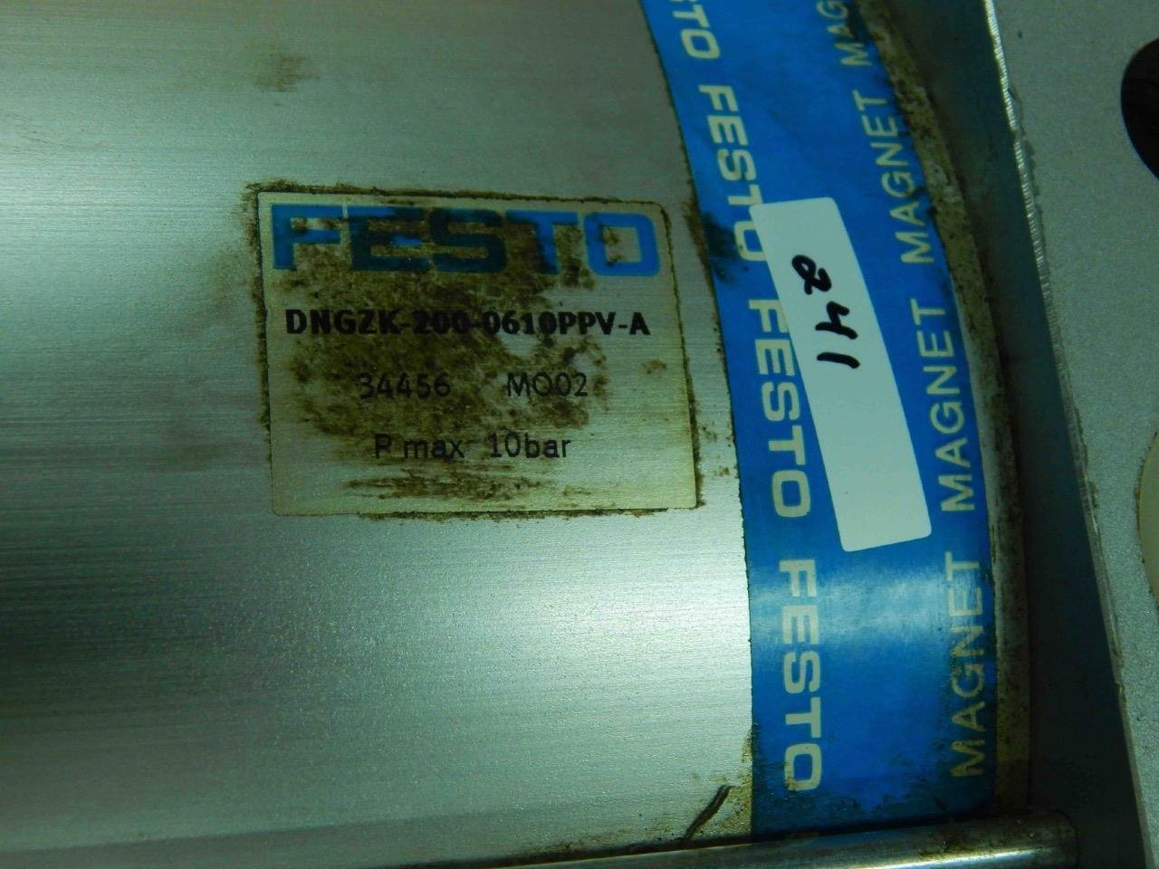 Festo DNGZK-200-0610PPV-A PNEUMATIC CYLINDER STROKE 610mm 22-¼, BORE 200mm 7-1/2 - Image 2