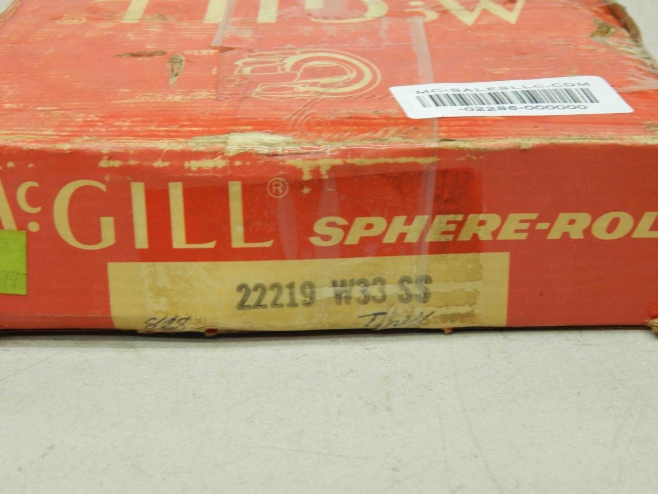 McGill 22219 W33 SS, 22219W33SS, Spherical Roller Bearing, 3.74" (95mm) Bore - Image 3