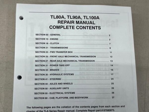 #6226 New Holland, TL80A, TL90A, TL100A, Tractor Service Repair Manual, 87580879 - Image 3