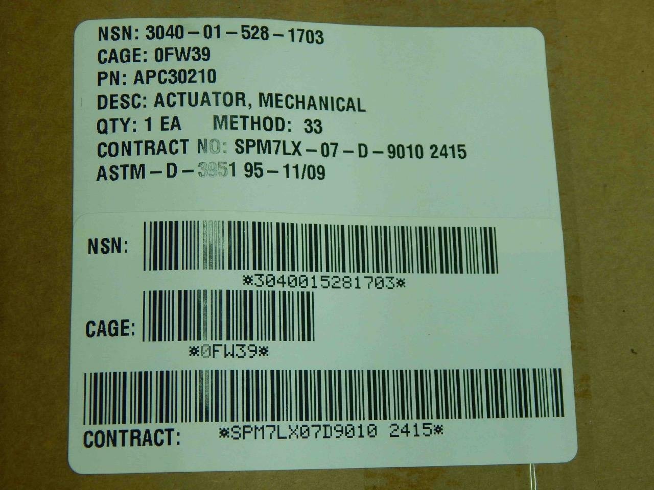 BAE APC30210, 3040015281703 MECHANICAL ACTUATOR - Image 3